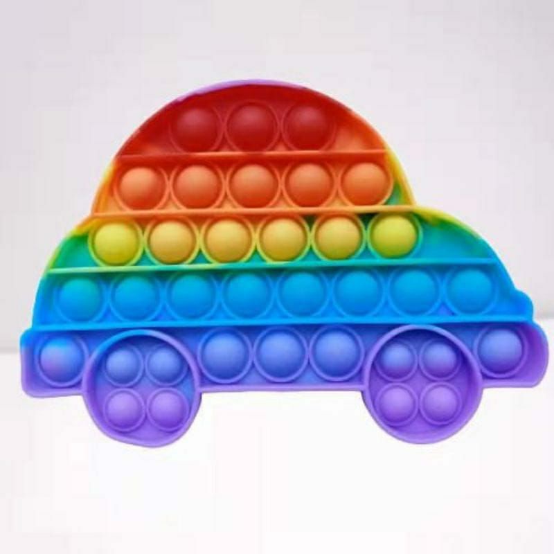 Mainan pop it Pelangi murah popit Pop Its Square rainbow multicolorbubble mainan motorik Toy Push bubble-6