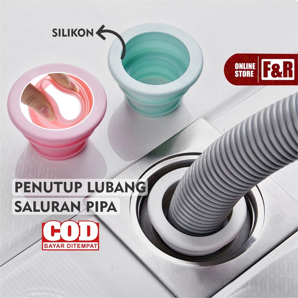 Penutup Lubang Saluran Air Kamar Mandi WC Wastafel Anti Bau Seal Pembuangan Pipa Air Sink Mesin Cuci