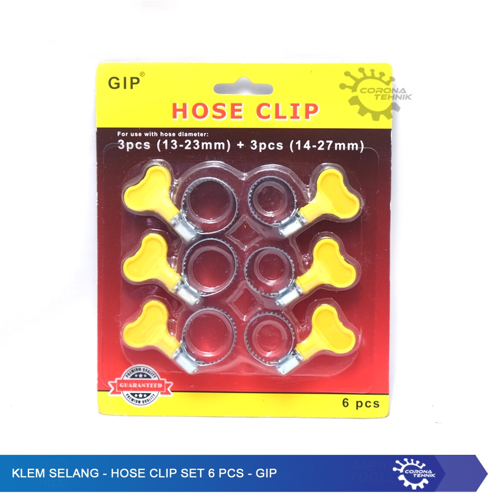 Hose Clip Set 6 Pcs - GIP - Klem Selang