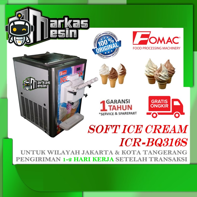 Mesin Pembuat es krim 3 tuas / Soft Ice Cream FOMAC ICR-BQ316S