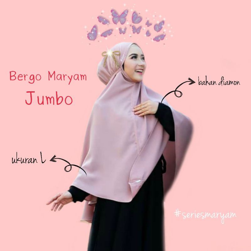 BERGO MARYAM JUMBO / JILBAB MARYAM / BERGO TERMURAH / JILBAB NON PET