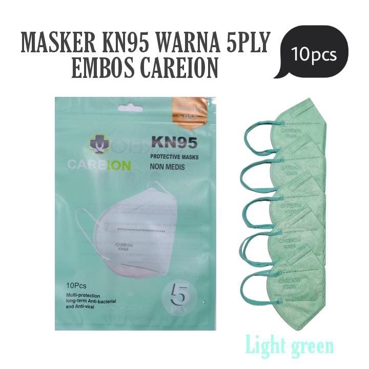 MASKER KN95 CAREION WARNA WARNI ISI 10 PC MASKER KN 95 EARLOP PREMIUM