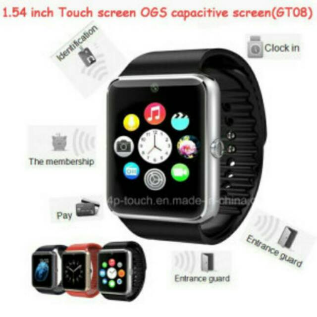 Jam tangan multifungsi/smart watch GT-08~sim card slot#READY