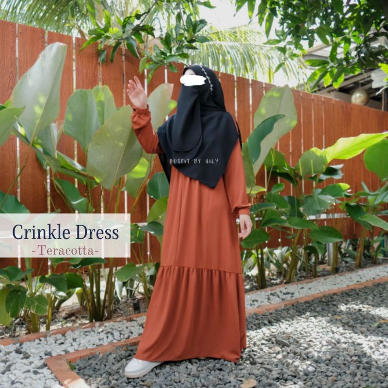 Crinkle Dress by Khizaanah Sunnah Daily dress crinkle Nude M