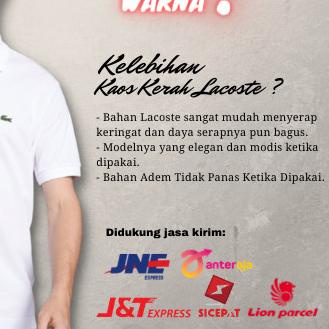 ▲ Kaos Kerah Lacoste Import Original - Polo Shirt - Putih, M ✥