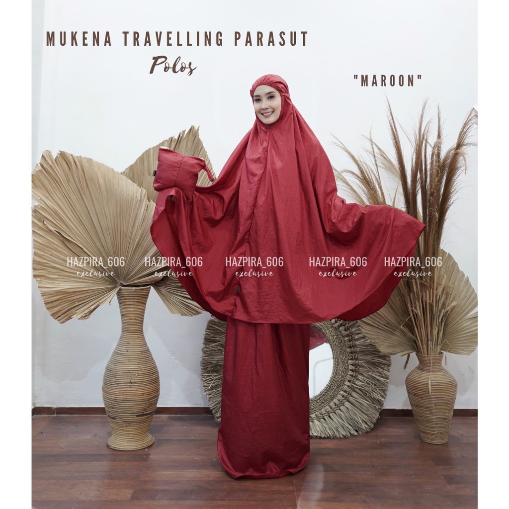 MUKENA DEWASA PARASUT POLOS PREMIUM TRAVELING JUMBO