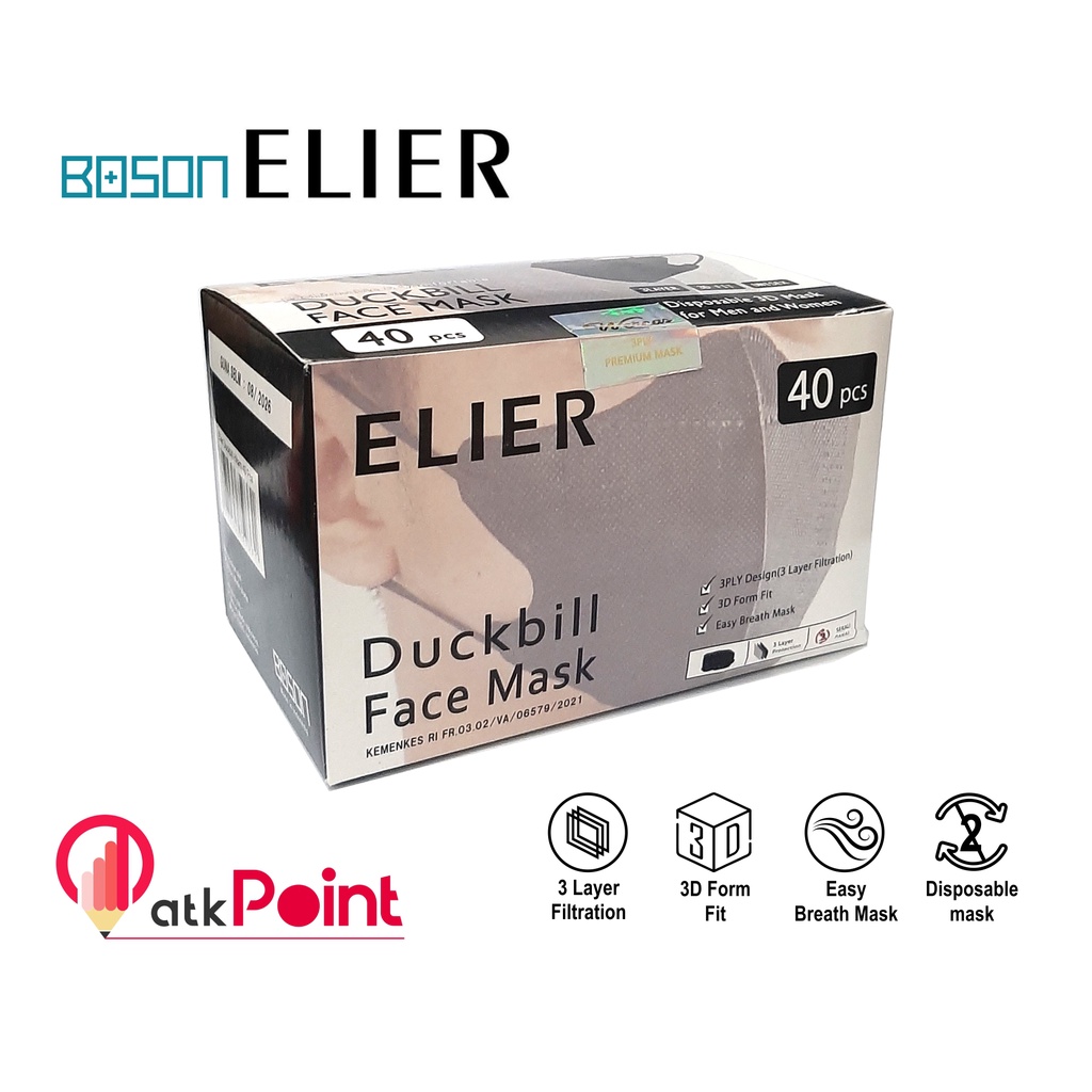 MASKER BOSON DUCKBILL ELIER ISI 40 pcs