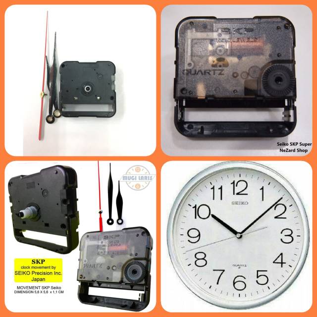 Mesin Jam Dinding Seiko SKP Asli