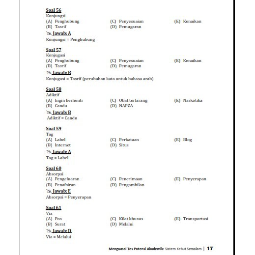 Buku SKS Menguasai Tes Potensi Akademik Sistem Kebut Semalam-2