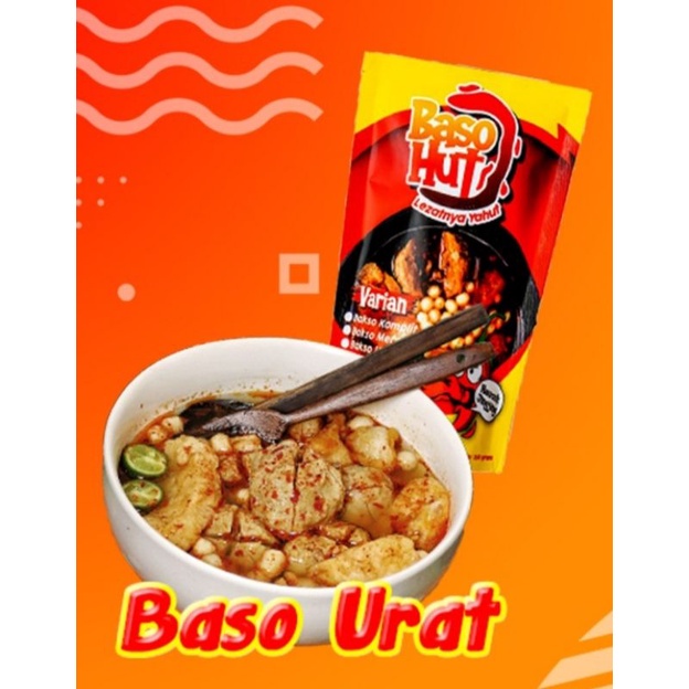 

Bakso Hut varian URAT daging sapi Malang mix bumbu aci Bandung asli halal murah enak