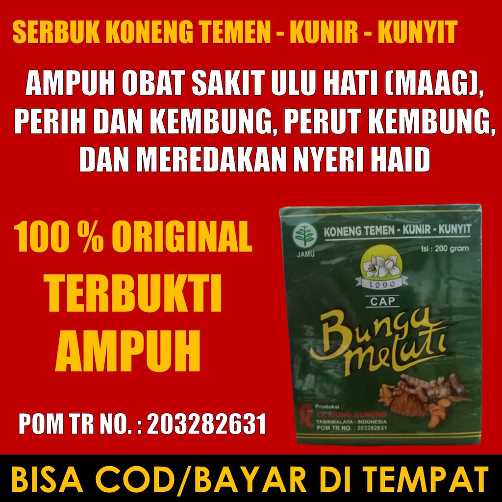 

100% ORIGINAL Jamu Kunyit Koneng Temen cap Bunga Melati