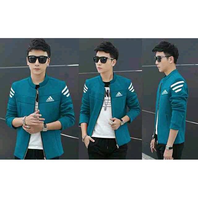 jaket pria casual sweater sport training distro Hoodie  Jaket Pria Trendy Adidas Line Shoulder 40ASY