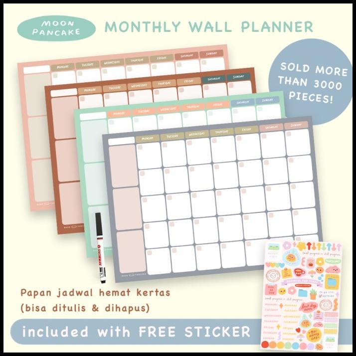 

Heaven | Moon Pancake Wall Monthly Planner Board