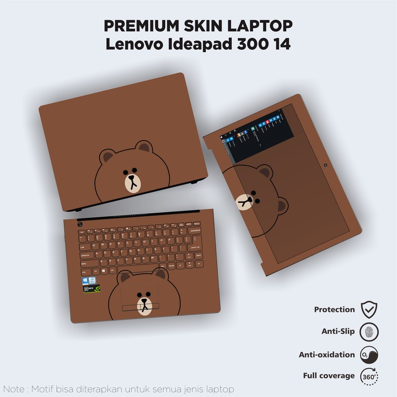 Garskin Laptop Fullbody Lenovo Ideapad 300 14 bear