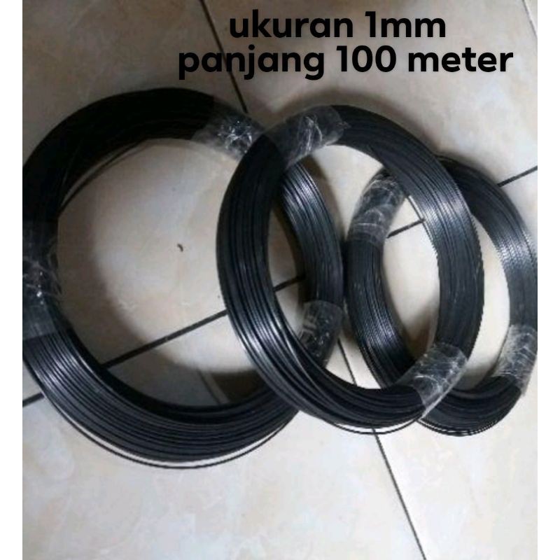 jeruji ruji fiber hitam 1mm panjang 100 meter