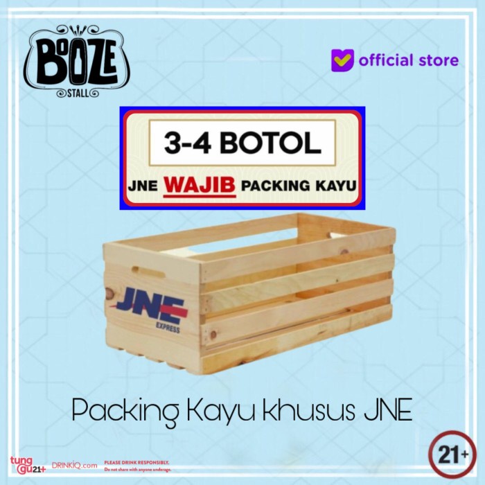 Packing kayu JNE 3-4 botol