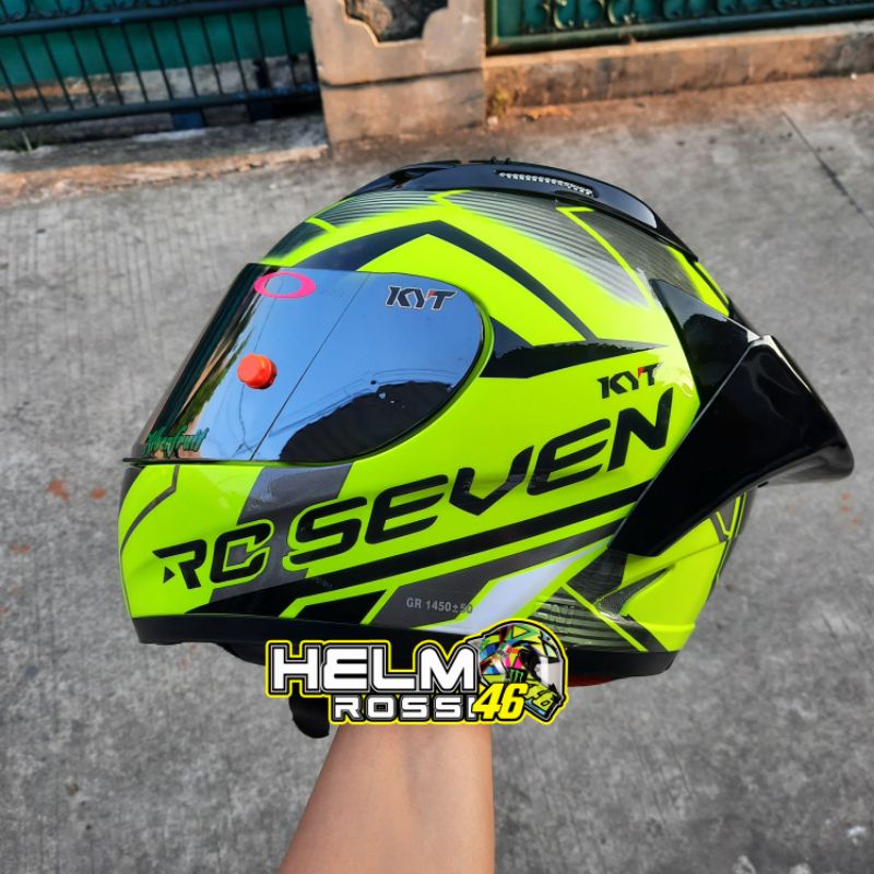 Spoiler 3D Helm KYT RC7 RC 7 RC SEVEN Smoke Hitam Bening sudah termasuk 3M DOUBLE tape tinggal pasang