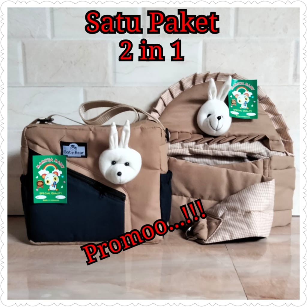 Satu Paket (2 in 1) Gendongan Bayi Dan Tas Bayi Termurah