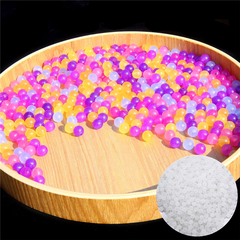 100 Pcs/lot 8 Mm Bulat Bola Ultraviolet Matahari Warna Berubah Longgar Spacer Manik-manik untuk Perhiasan Menandai DIY Pesta Bercahaya Alat Peraga