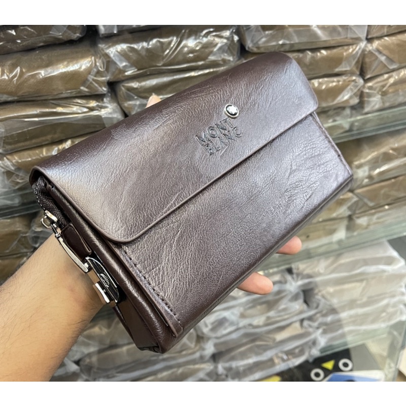 Handbag MB Free pulpen Model lock Angka Tas Clutch Pria/Wanita leather Import