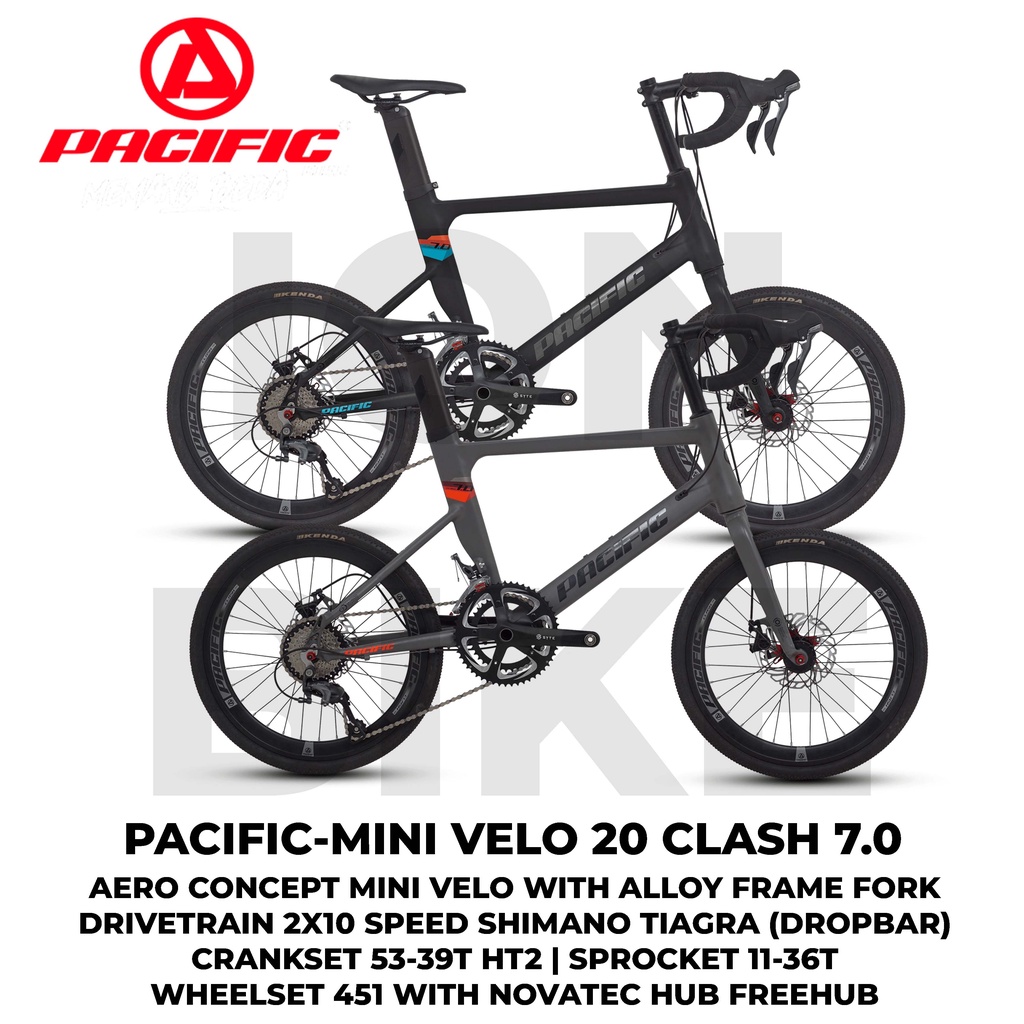 Sepeda Mini Velo 20 Pacific Clash 7.0 Terbaru Minivelo Dewasa Anak Kota Urban 451 22 Alloy Murah Rin