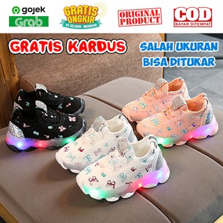 SEPATU LED ANAK KUPU - KUPU / SEPATU SNEAKERS DENGAN LAMPU