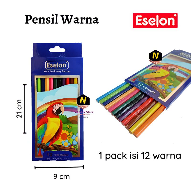 

ESELON Pensil Warna Panjang dan Pendek 12 Warna