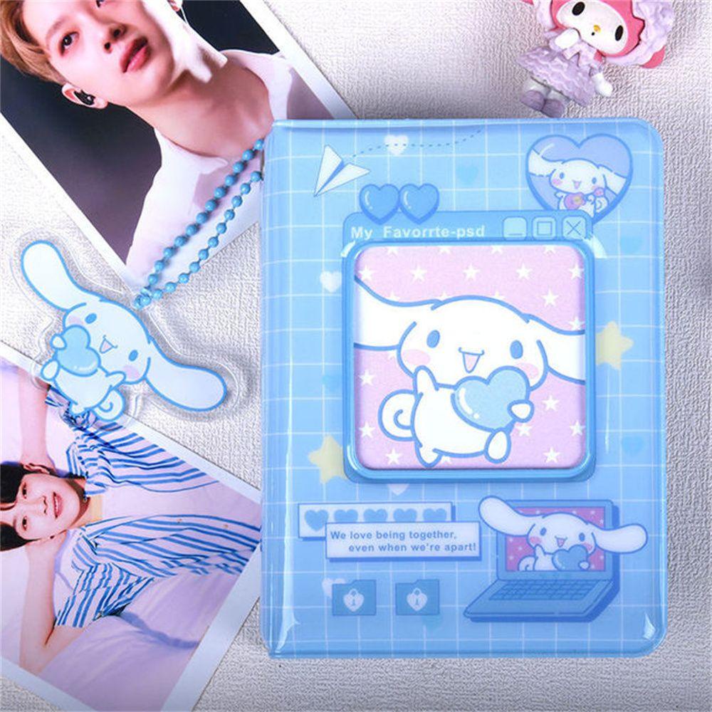 QUINTON Album Foto Kartun 3inch Kuromi Mini My Melody Tempat Penyimpanan Kartu Buku Card Binder