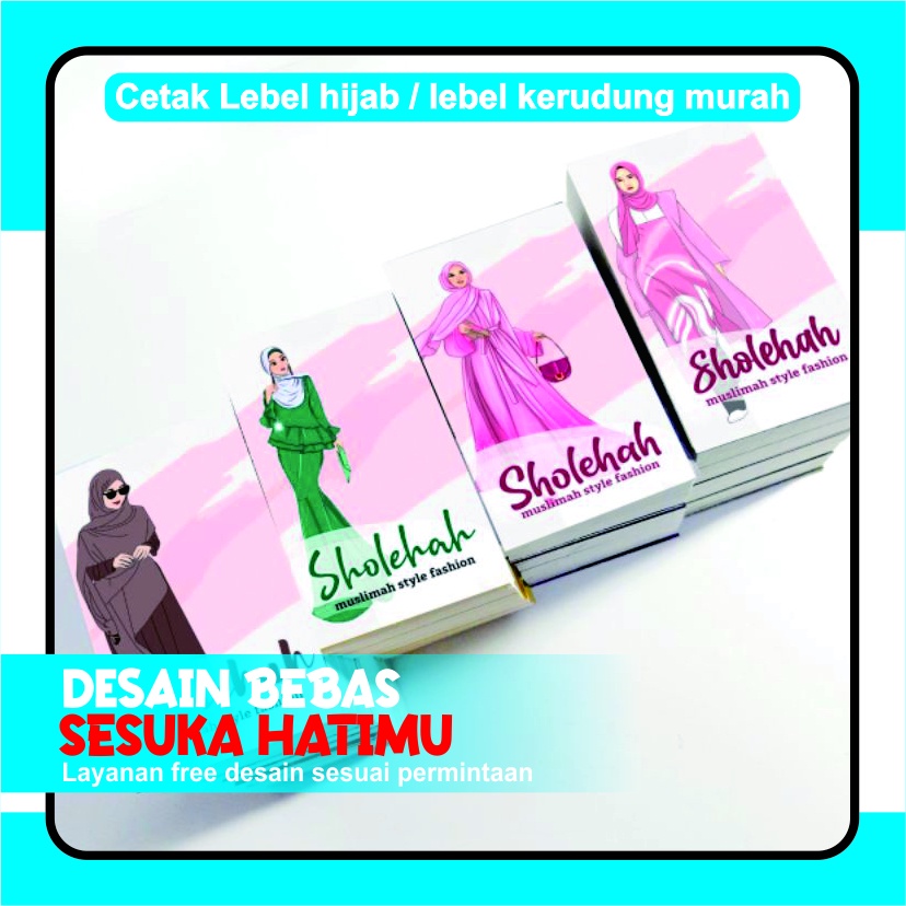 

lebel hijab/ hangtag/ hangat hijab/cetak lebel hujab/ cetak hangtag/ lebel kerudung