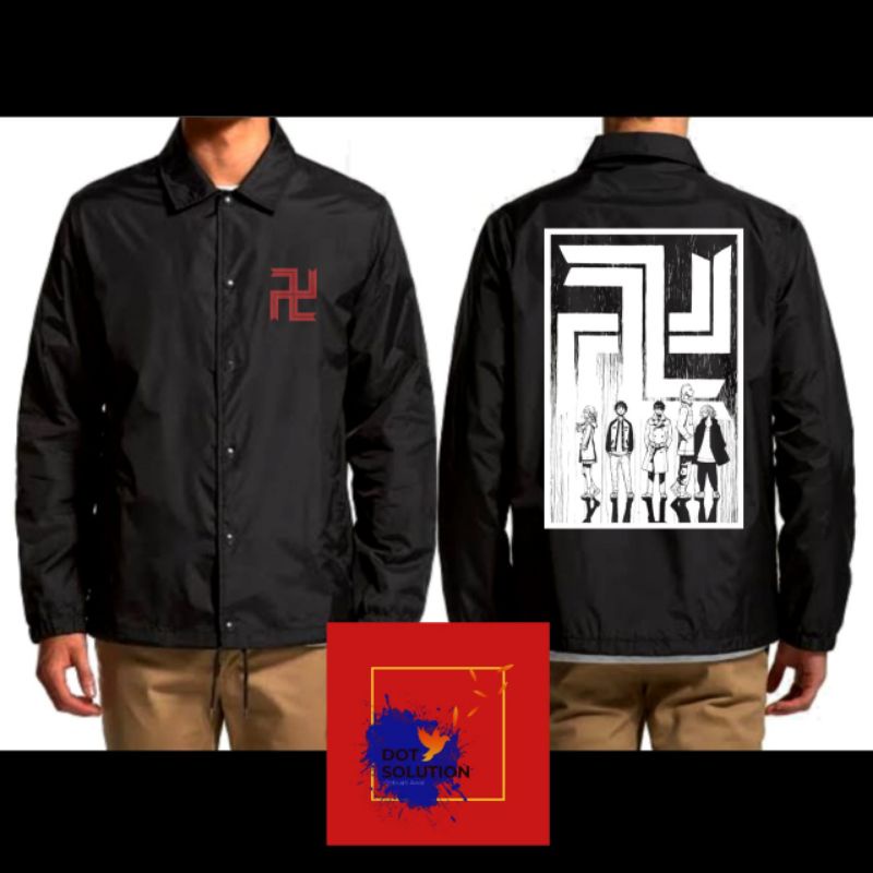 JAKET COACH DEWASA DAN ANAK ANIME TOKYO REVENGER TOUMAN GENG BAHAN SOFT PARASUT