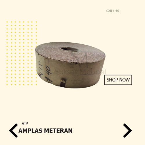 VIP - 40 AMPLAS MERAH METERAN VIP GRIT 40 PROMO