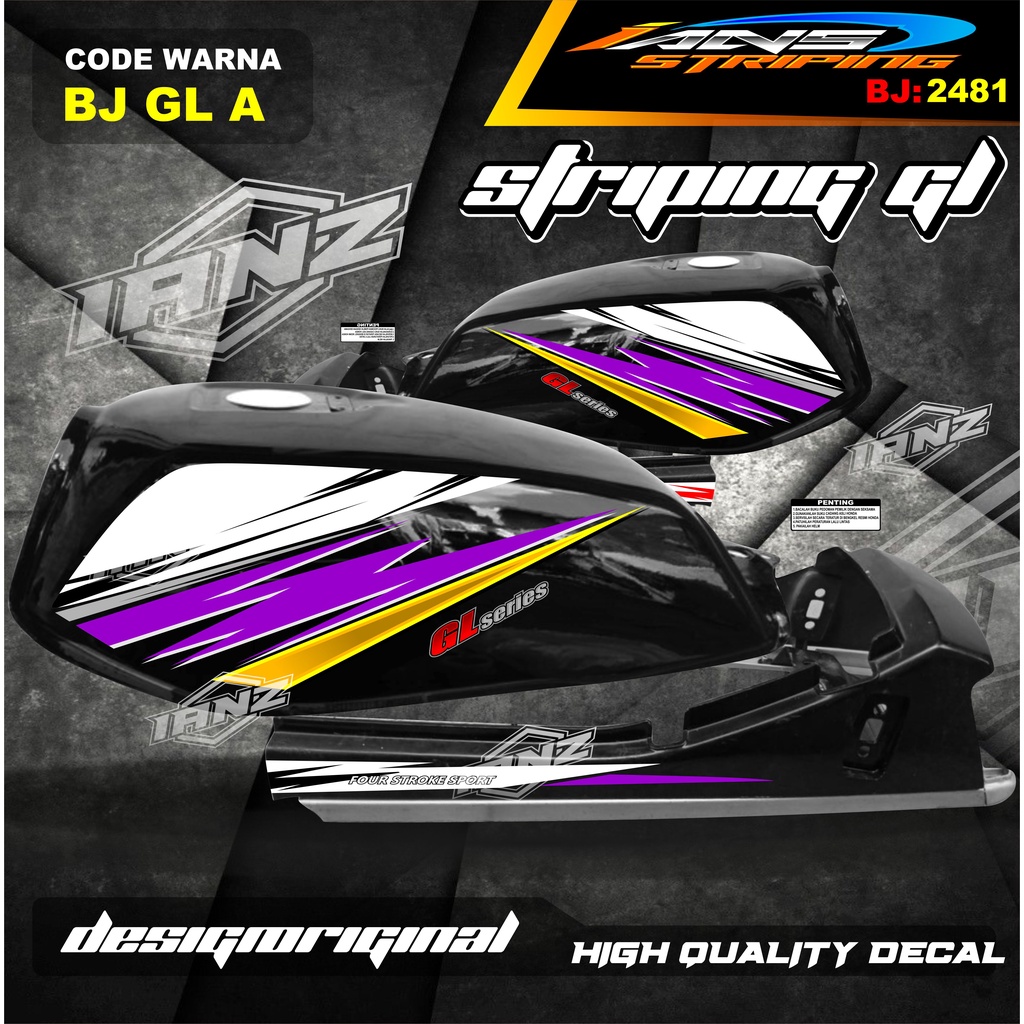 CUSTOM STRIPING VARIASI GL 100 / STIKER GL MAX / STRIPING GL PRO / STIKER MOTOR GL TERBARU / VARIASI STIKER GL 100