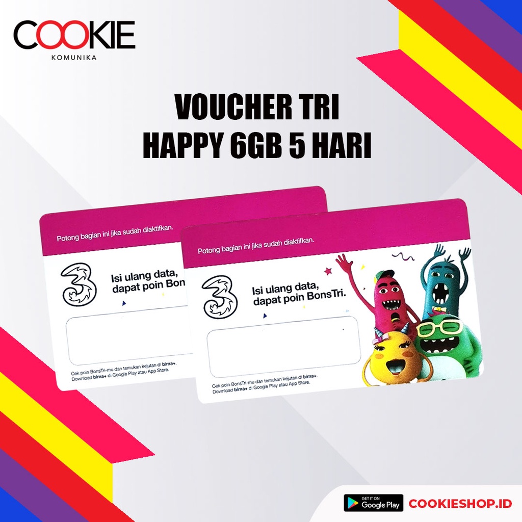 VOUCHER TRI HAPPY 6GB 5 HARI