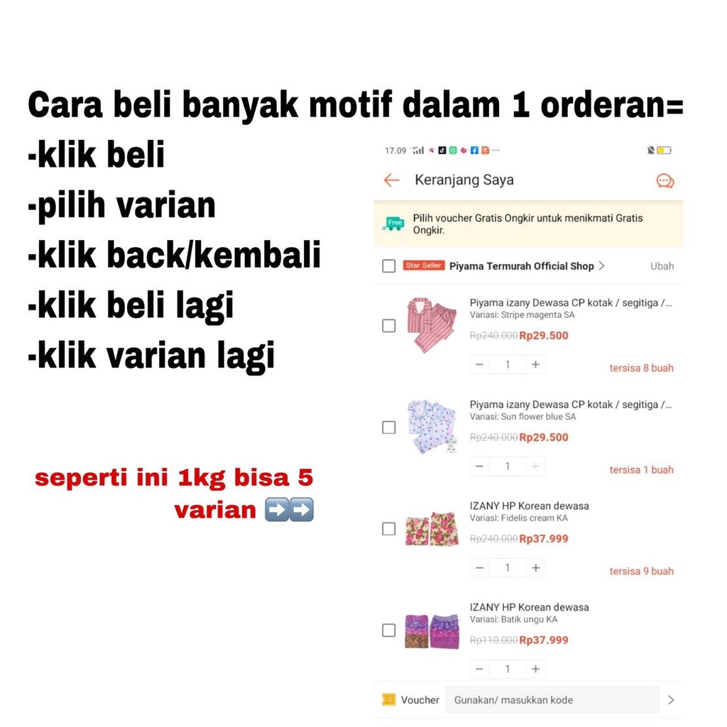 IZANY Sarung bantal sambung banyak Polos dan Motif II