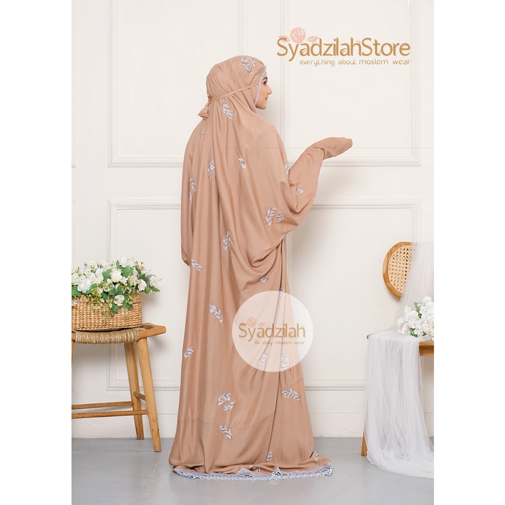 SYADZILAH - Mukena Terusan Dewasa Bordir Maulida Katun Rayon