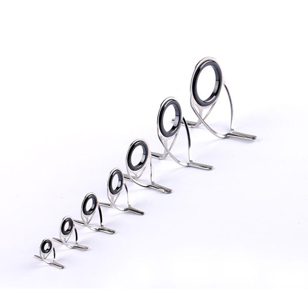 NICKOLAS1 Tips Pancing Guides Two-foot guide Ring Mata Pemandu Kawat Loop Aksesoris Pancing Stainless Steel