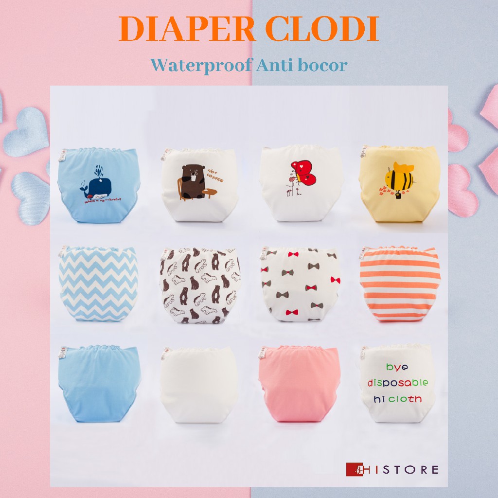 DIAPER VARIAN C CLODI POPOK KAIN DOUBLE TPU WATERPROOF BAHAN PREMIUM