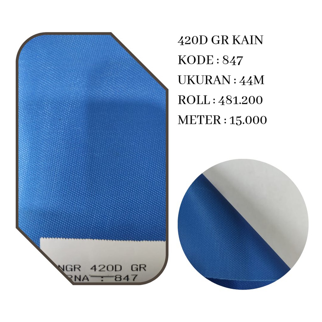 BAHAN KAIN DINIR PVC KAIN LENTUR KNGR 420D DINIR POLYESTER HARGA PERMETER