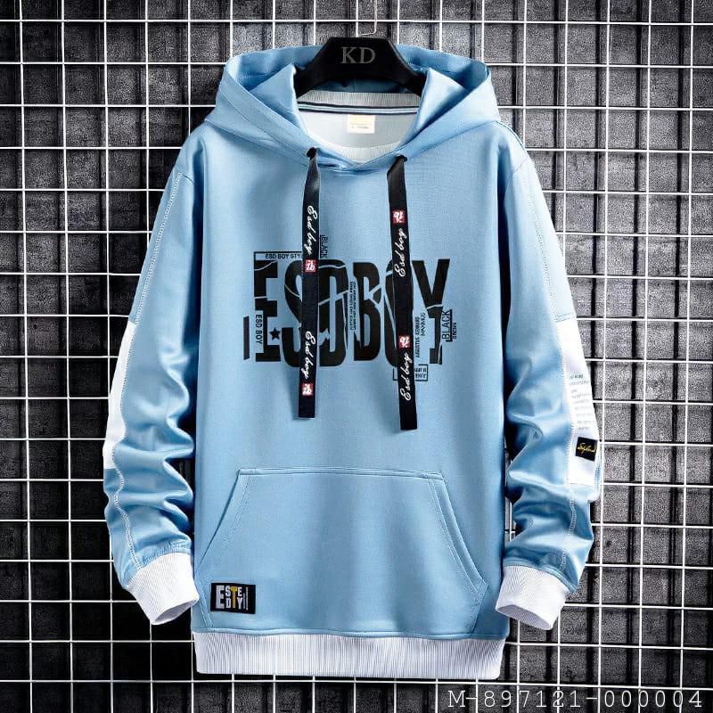 OUTERWEAR PRIA HOODIE ESOBOY VJAG-105Variasi：hitam, putih , abu, biru, marun