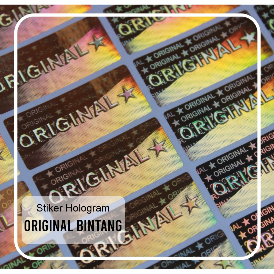 

Stiker Hologram 3D Original Bintang Gold 1.5 x 3.5 cm , segel rusak tulisan void void