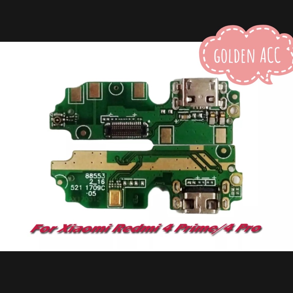 PAPAN CAS XIAOMI REDMI 4 PRIME 4 PRO KONEKTOR CHARGER CASAN KUALITAS ORG UI BOARD + UI BOARD + C / C