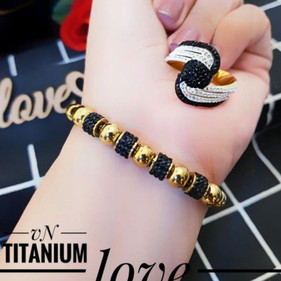 Titanium Gelang dan Cincin 1816n