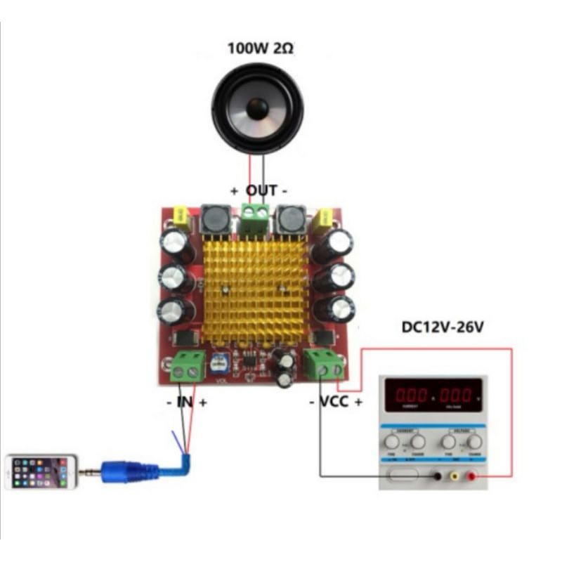 HIFI Power Amplifier Class D TPA3116D2 TPA3116 150w Mono for Subwoofer