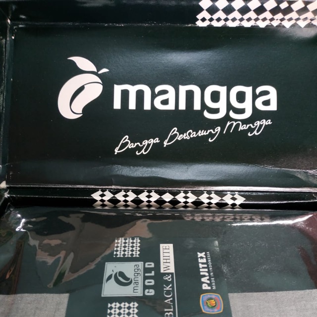 Sarung mangga gold black and white