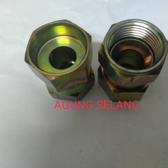 SWIVEL LAS 1 NJ JIC REDUSER PUTAR BESI HEX 38MM PIPA Reducer Galvanis
