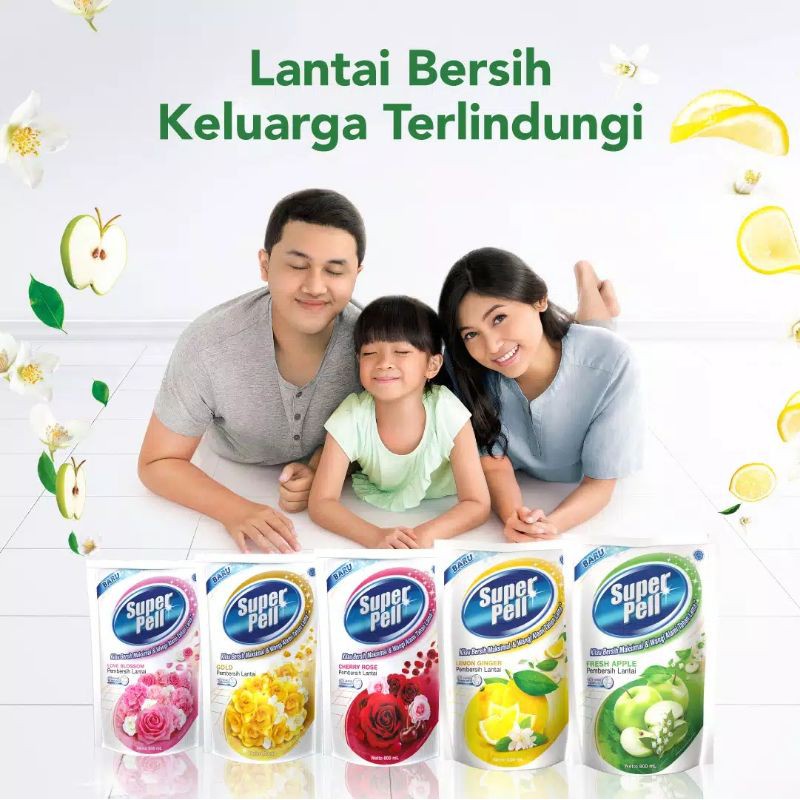 SUPER PELL PEMBERSIH LANTAI 770ML (REFILL)