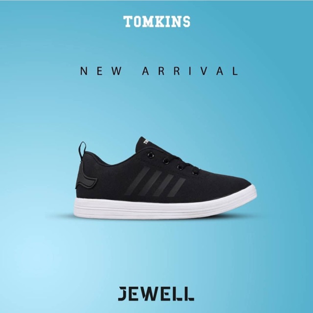 Sepatu tomkins wanita jewell black white