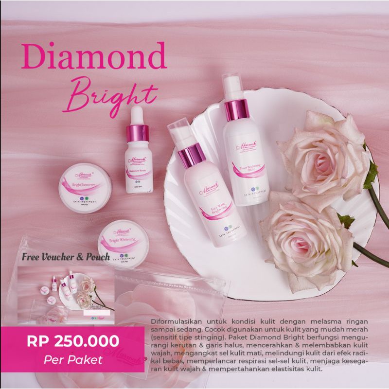 [COD] FREE SERUM&POUCH MARWAH SKIN CARE DIAMOND BRIGHT (ORIGINAL 100%)