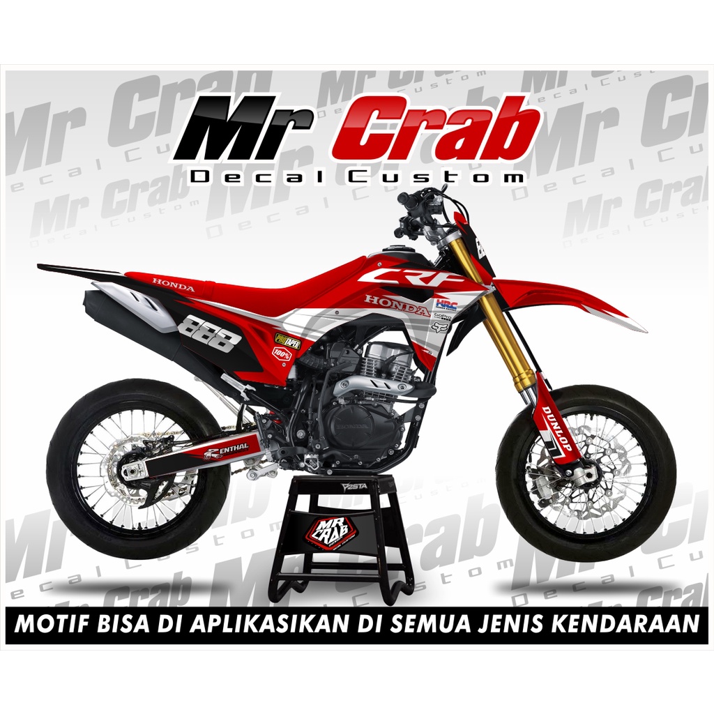 decal stiker crf 150 l full body  MERAH - Supermoto