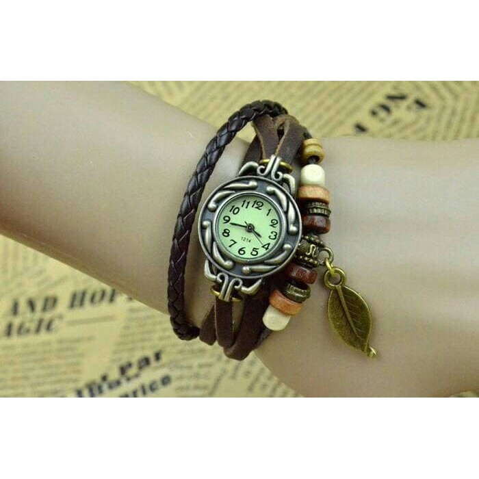 Jam Tangan Wanita Cewek Vintage Tali Gelang Indian Tribal Etnik Unik